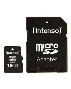 Intenso® 16GB Micro SD Hukommelseskort Incl. adapter