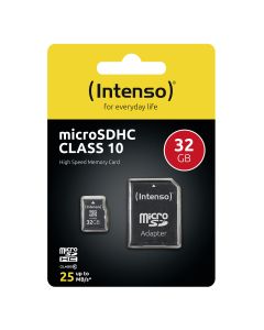 Intenso® 32 GB Micro SD Hukommelseskort Incl. Adapter Class 10