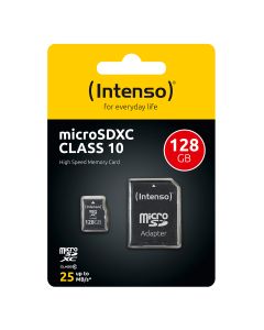 Intenso® 128 GB Micro SD Hukommelseskort Incl. Adapter Class 10