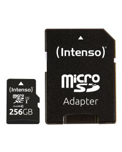 Intenso® 256 GB Micro SD Hukommelseskort Incl. adapter Class 10, U1