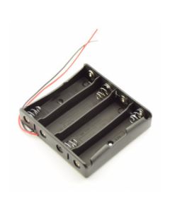 4x 18650 batteriholder m/ ledning - serieforbindelse (14,4V)