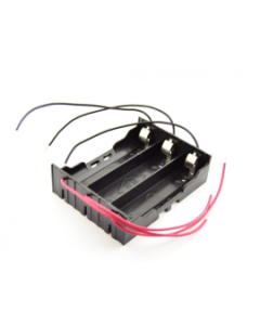 3x 18650 batteriholder m/ ledning ved pol