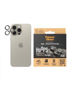 PanzerGlass™ Hoops Camera Lens Protector iPhone 15 Pro | 15 Pro Max | Natural Titanium