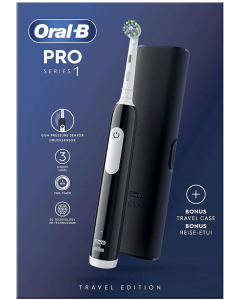 Oral-b Pro 1 eltandbørste incl. rejseetui - sort