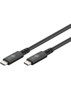 USB-C lade- og datakabel USB4 Gen 3x2 40 Gbps, sort 0,8m