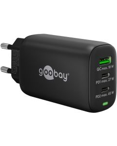 Goobay USB Multiport GaN Power Lader 65 Watt (2 x USB-C/1 x USB-A) Sort