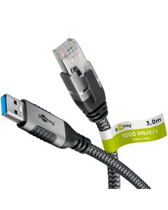 Goobay USB-A 3.0 til  RJ45 Ethernet kabel - 3m