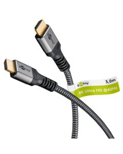 Goobay Ultra High Speed HDMI kabel 8K/60Hz 3m stofbeklædt