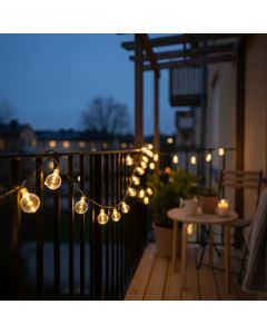 lyskæde med solcelle 10m - 50 pærer
