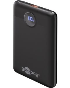 Goobay Powerbank Compact 10.000 mAh - med status display