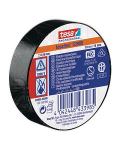 Tesa Isoleringstape - Sort 10x15mm 