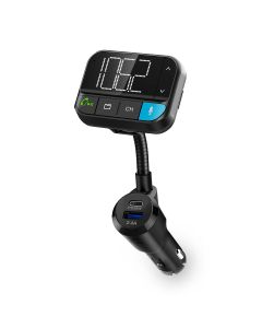 FM sender til bilen BT/håndfri opkald/Hurtig opladning/2xUSB-C/Google assistant/Siri