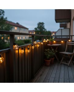 Solcelle lyskæde m/ 20 pærer