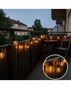 Solcelle lyskæde m/ 20 pærer