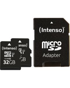 Intenso® 32GB Micro SD UHS-I Hukommelseskort inkl. Adapter - 2 Stk