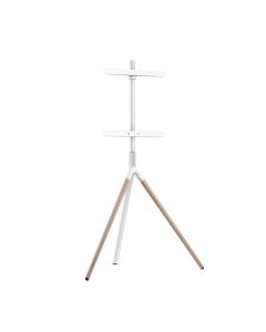Sinox SWB8260 TV Gulvstander 45"-65" Hvid/bøg med kabelskjuler 