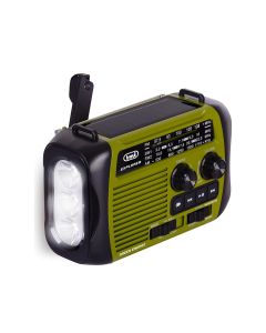 Nødradio - Håndsving/solcelle/lygte/powerbank/FM/AM/BT