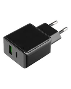 Leki Pro Multiport lader 20W (1xUSB/1xUSB-C) Sort