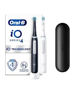 Oral-b iO Series 4 Duo El-tandbørste med rejseetui - Sort/Hvid
