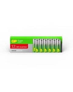 GP Super Alkaline AA / LR6 batterier - 12 stk.