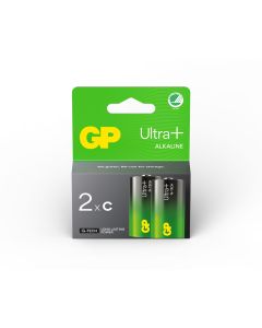 GP Ultra Plus Alkaline C / LR14 batterier - 2 stk.