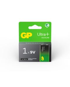 GP Ultra Plus Alkaline 9V batteri - 1 stk.
