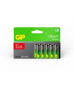 GP Ultra Plus Alkaline AA / LR6 batterier - 10 stk.