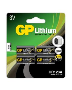 GP Pro CR123A Lithiumbatteri - 4 stk.
