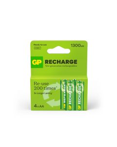 GP Recyko AA-batteri, 1300mAh - 4 stk.