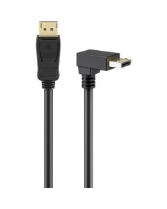 DisplayPort 2.1 kabel, 8K, 54 Gbit/s, top vinkel, 5m