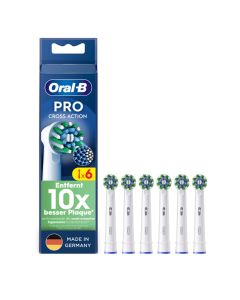 Oral-B Pro CrossAction Tandbørstehoveder 6 stk - hvid