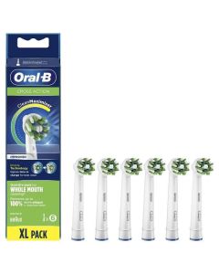 Oral-B CrossAction Tandbørstehoveder 6 stk - hvid