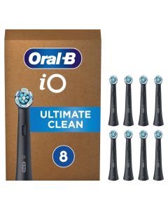 Oral-b IO Ultimate Clean Tandbørstehoveder 8 stk (sort)
