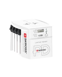 Skross Rejsestik Hele Verden inkl. USB PD (1x USB-A/1x USB-C)