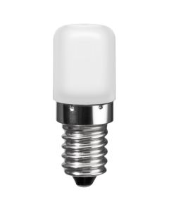 Køleskabspære E14 LED 1,5W (svarende til 10W), Frosted, Varm hvid