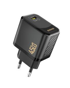 Dudao A28EU USB-C GaN Power lader 45W PD/QC, Sort