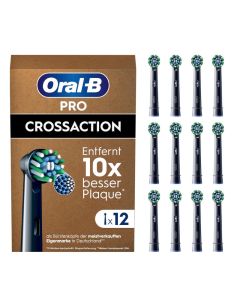 Oral-B Pro CrossAction Tandbørstehoveder 12 stk. - sort
