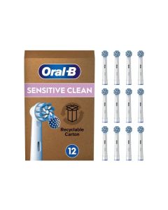 Oral-B Sensitive Clean Tandbørstehoveder 12 stk. - hvid