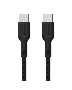 Dudao L9C USB-C 2.0 til USB-C lade- og datakabel, tekstil, sort, 2m