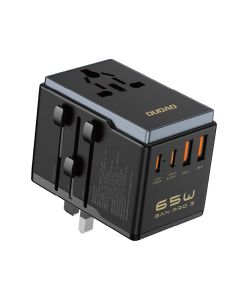 Dudao A65Pro rejsestik Hele Verden (2xUSB-C/2xUSB-A) PD 65W - Sort
