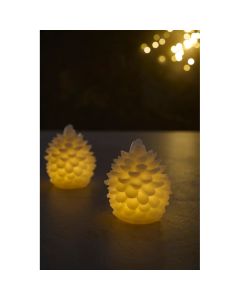 2 stk. LED grankogle til batteri, 9,5 cm