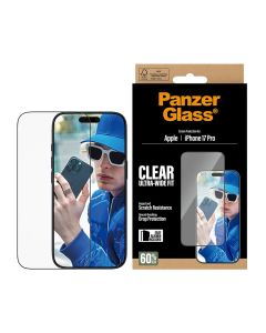 PanzerGlass® Skærmbeskyttelse Apple iPhone 17 Pro | Ultra-Wide Fit