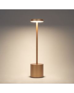 Opladelig LED bordlampe med touch - Guld