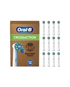 Oral-B CrossAction tandbørstehoveder 12 stk - Hvid