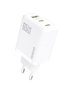 Dudao A29 multiport GaN oplader 65W PD/QC (2xUSB-C/1xUSB-A) - Hvid