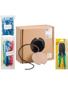 Goobay udendørs netværkskabelsæt CAT 6A, 100 m - sort