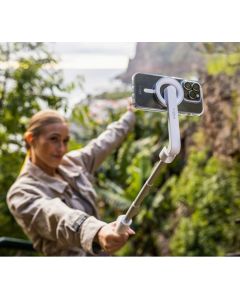 FIXED Mag Snap Selfie-stick med magnetisk holder – Hvid