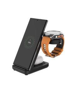 FIXED 3-i-1 trådløs oplader til Garmin smartwatch - Sort