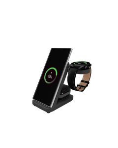 FIXED 3-i-1 trådløs oplader til Samsung smartwatch - Sort