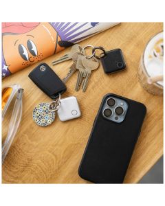 FIXED Tag Tracker (2 stk.) - kompatibel med Apple Find My - Hvid/sort